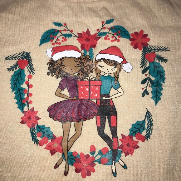 New CHRISTMAS TAHARI long sleeved girls cotton tee Size 3T - Picture 2 of 4